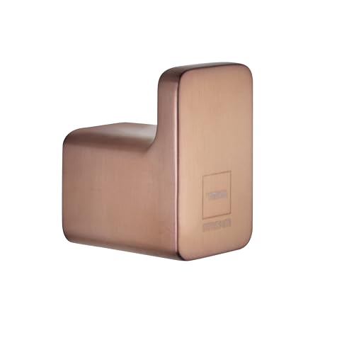 Strohm Teka - Colgador gancho de baño FORMENTERA. Colgador percha de pared para toallas, oro rosa
