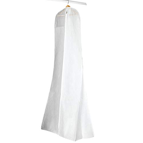 Keysui para Vestidos de Novia Cubierta de Vestido de Novia 180cm Funda de Ropa para Vestidos de Novia,Vestidos de Noche,Fiesta,Faldas (Blanco)