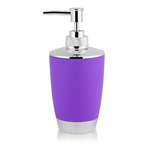 Traje de baño, 4pcs / Set Conveniente Durable Accesorios de Traje de baño Incluye Taza Jabonera Dispensador de Sopa Titular de Cepillo de Dientes Champú Botella de Prensa(Púrpura)