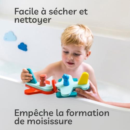 Quut - Puzzle Friends - En el Aire - Juguetes para el baño para Bebes | Juguetes Bañera Niños | Desde 10 Meses | Accesorios Bebe | Juguetes Agua Bebe | Estimula la motricidad y la imaginación