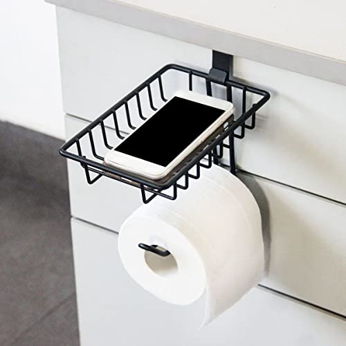 Warmzfh - Portarrollos de papel higiénico en el depósito de papel higiénico colgando por encima del armario de baño, puerta de estanqueidad /