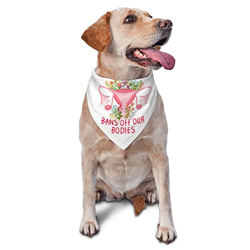Bans Off Our Body Spring Dog Bandanas Boy Bulk Puppy Pañuelo Ajustable Triángulo Suave Baberos Accesorios para Perros Pequeños Medianos Grandes Gatos Blanco