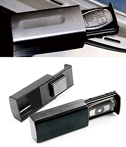 Omana Caja de llaves magnética Ocultar llavero fuerte imán llave de coche caja de llaves de emergencia segura secreto ocultar una llave caso casa llave segura (negro) (GIV22)