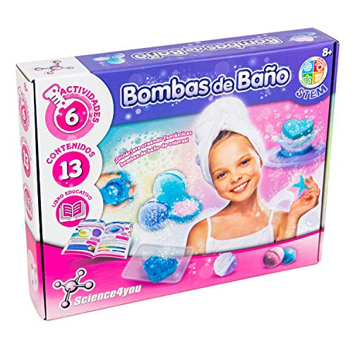 Science4you Bombas de Baño para Niños 6 7 8 9 10 11 12+ Años - Crea tus bombas de baño - Juguete Educativo y de Manualidades para Niños y Niñas